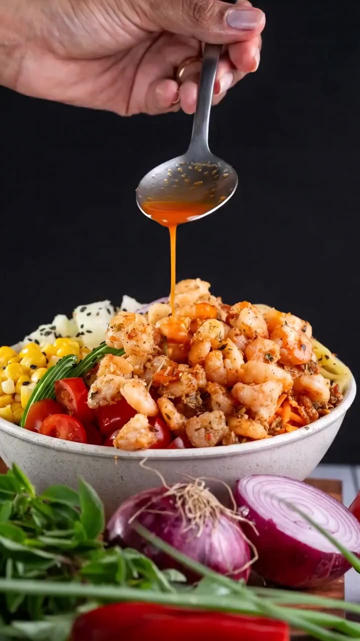 Salada de camarão da Cê Saladas